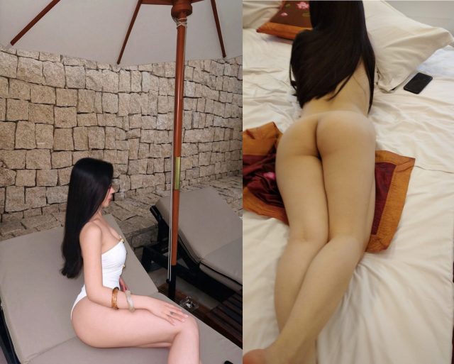 Đôi chân thon dài trắng muốt quỳ gối trên thảm lông, em ngậm sâu tận gốc rồi mút mạnh không ngừng, mắt long lanh nhìn lên đầy mê mẩn. Sau đó em bị đại gia bế lên bàn làm việc, hai chân dài dang rộng tối đa để ông ta địt mạnh bạo, em rên rỉ khoái cảm vang vọng khắp căn phòng sang trọng.