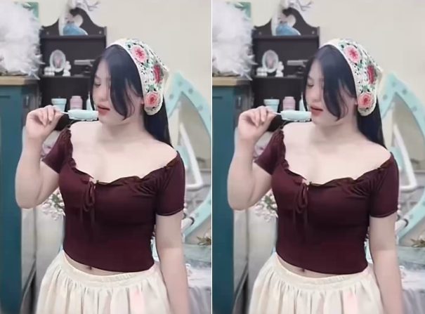 Em sinh viên năm ba mặc áo croptop mỏng quỳ ngay giữa phòng khách, mê mút kem bạn trai ngay khi anh vừa bước vào cửa. Em ngậm chặt, đầu di chuyển nhanh nhẹn, vừa bú vừa vuốt ve hai hòn dái một cách điêu luyện. Em rên khẽ đầy thèm khát, bú mút thật lâu và thật mạnh khiến anh phải siết chặt tóc em vì sướng tê tái.