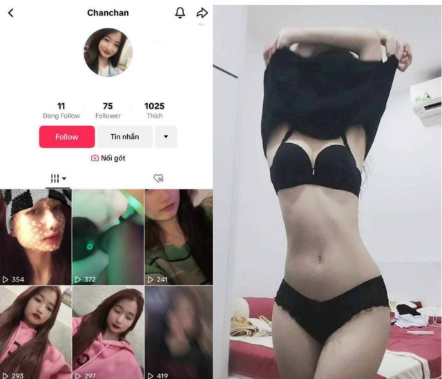 Tiktoker Chan Chan lộ clip chịch nhau khiến fan sốc nặng khi thấy em quỳ doggy cong mông cao. Lồn múp hồng hào bị cặc to nện mạnh bạo từ phía sau, cặp vú nảy tưng, Chan Chan rên la dâm đãng không ngừng trong clip sex nóng bỏng bị leak.